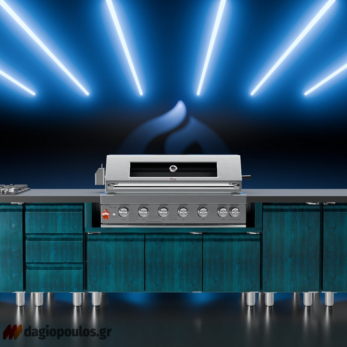 Thermogatz SEMI-PROF TGH-BI-B8B-G BBQ Ψησταριά Υγραερίου 6+1 Εστιών 26.7kW