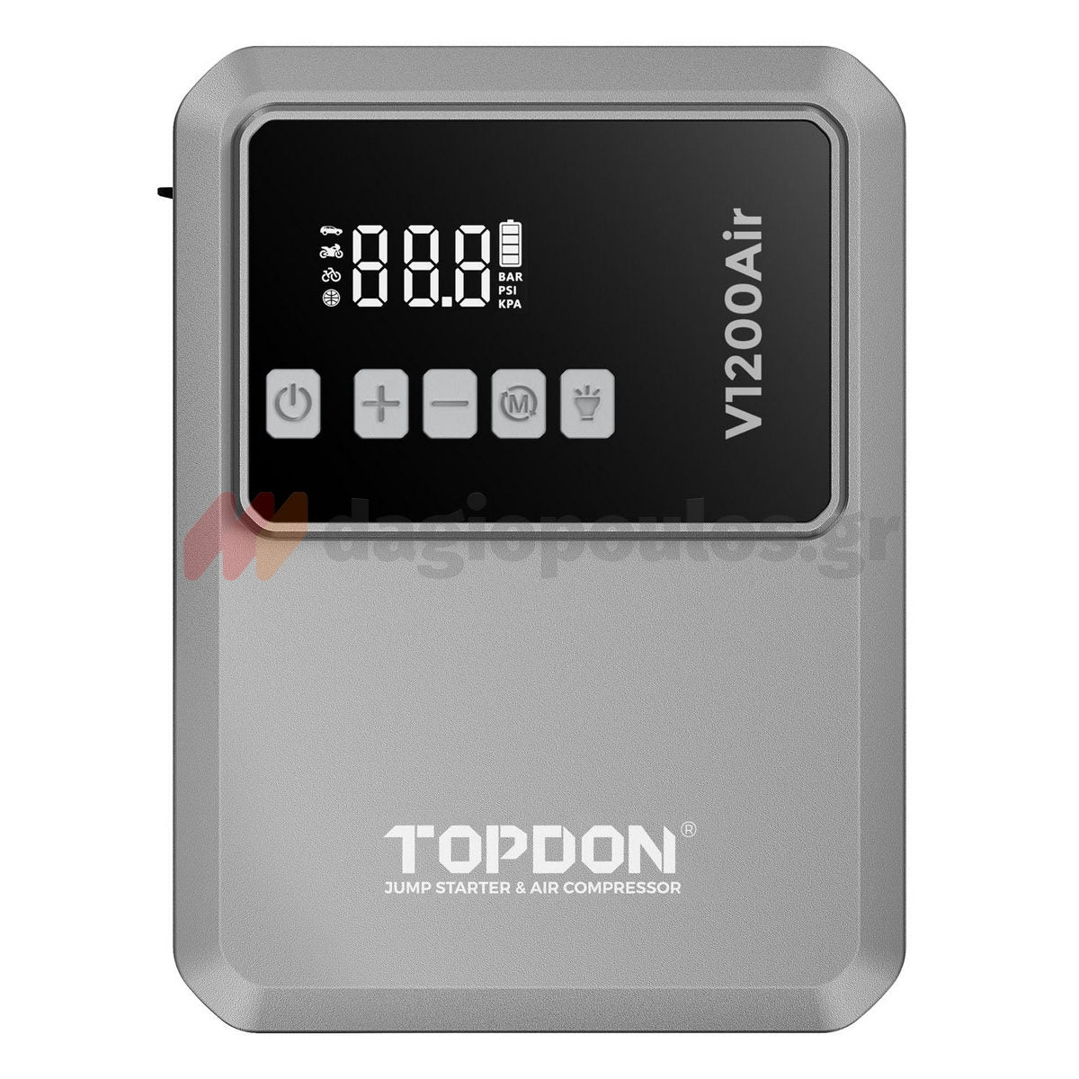 Topdon V1200Air Φορητός Εκκινητής (Starter) - Power Bank Μπαταρίας Αυτοκινήτου 12V 1200Α 10Ah