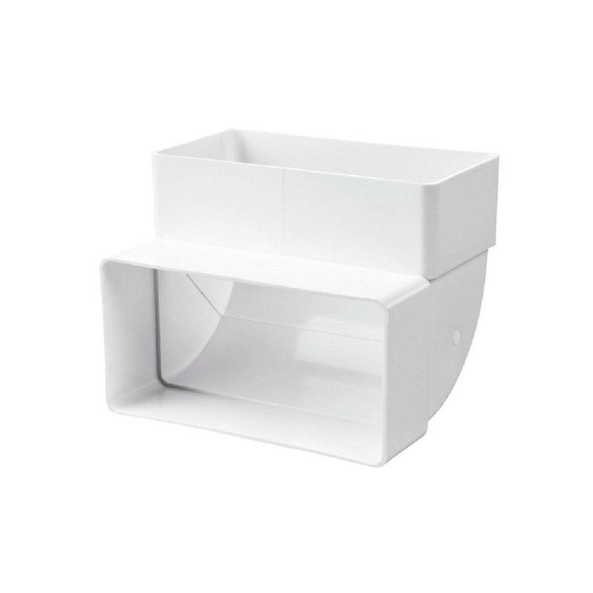Vents Καμπύλη Γωνία 90° Πλαστική 110mm x 55mm ΛΕΥΚΗ