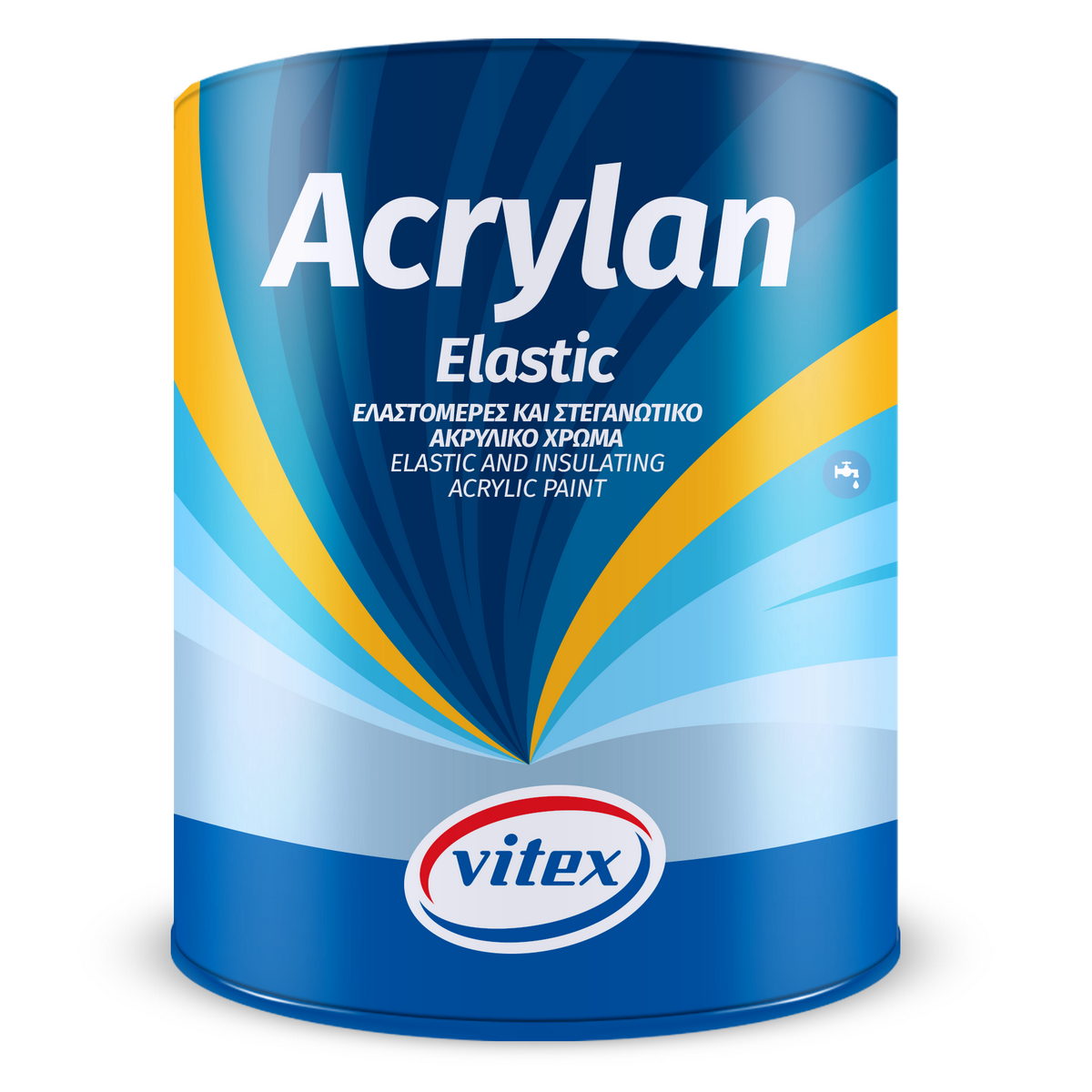 Vitex Acrylan Elastic Αδιάβροχο Ελαστομερές Μονωτικό Χρώμα Καθέτων Επιφανειών