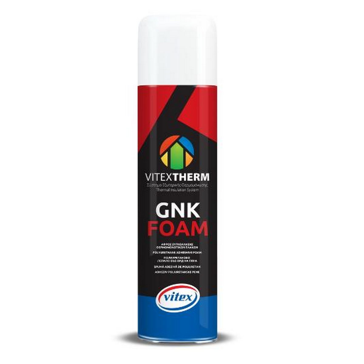 Vitextherm GNK Foam Αφρός Πολυουρεθάνης Για Τη Συγκόλληση Θερμομονωτικών Πλακών Πολυστερίνης Κίτρινο 750ml