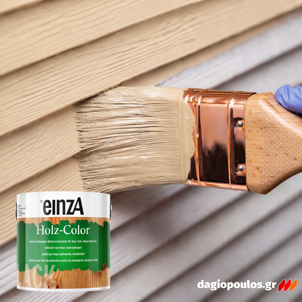 einzA Holz-Color Wetterschutz Χρώμα Εμποτισμού Προστασίας Ξύλινων Επιφανειών Άοσμο Νερού ΔΙΑΦΟΡΩΝ ΑΠΟΧΡΩΣΕΩΝ