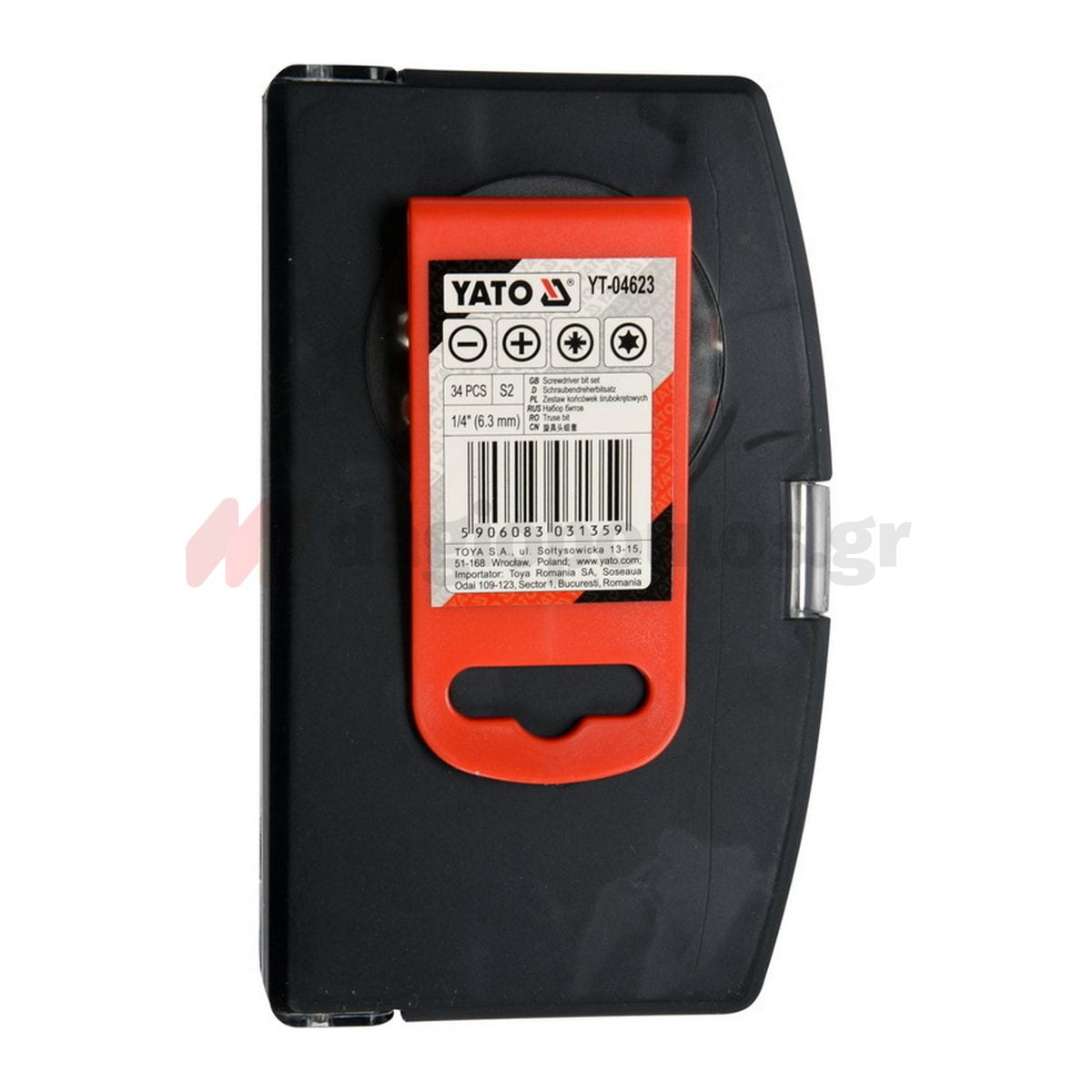 Yato YT-04623 Συλλογή Μύτες Καρυδάκια S2 1/4" Σετ 34 Τεμ