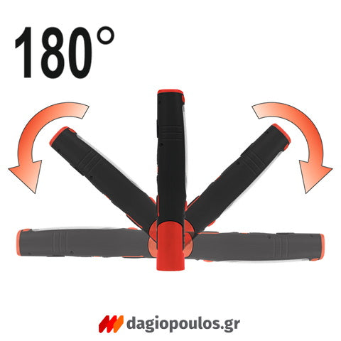Yato YT-08507 Φακός Χειρός Επιθεώρησης & Εργασίας Περιστρεφόμενης Κεφαλής 30+7 LED 140 Lumens