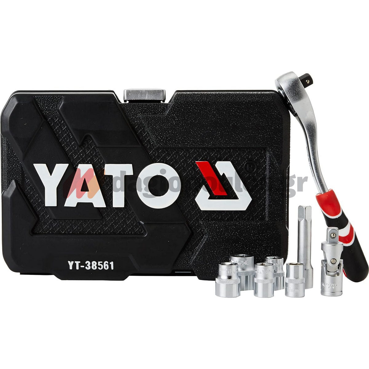 Yato YT-38561 Συλλογή Καρυδάκια & Εξαρτήματα Μανέλα Καστάνιας 3/8" Σετ 22 Τεμ Σε Κασετίνα