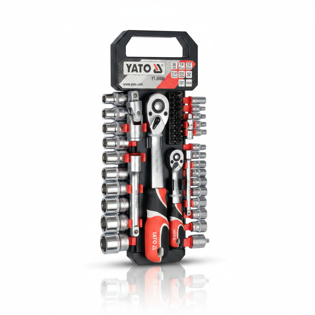 Yato YT-38680 Συλλογή Μανέλες Καστάνιας Καρυδάκια 1/4" 1/2" Σετ 51 Τεμ