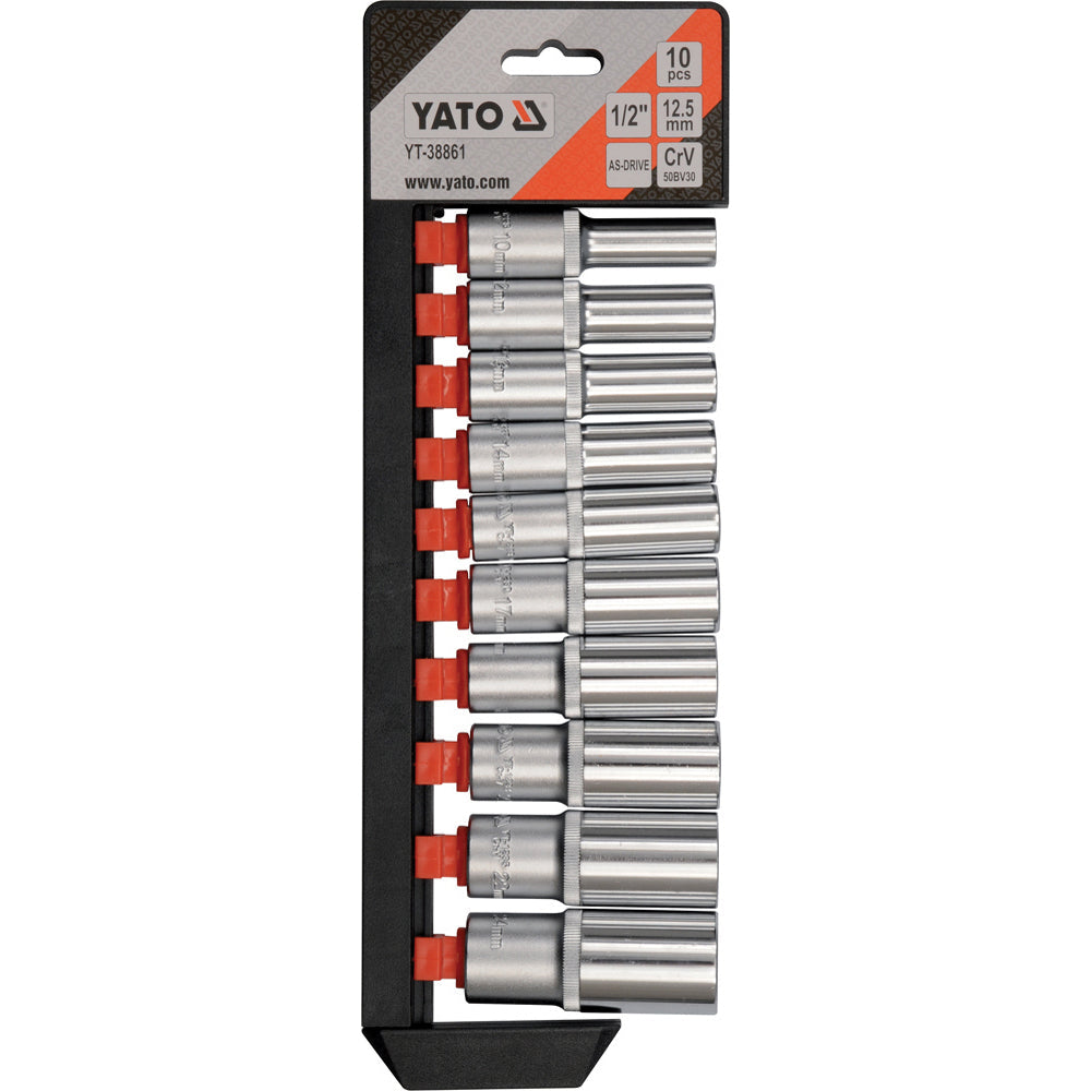 Yato YT-38861 Συλλογή Καρυδάκια Μακριά 1/2" Σετ 10 Τεμ