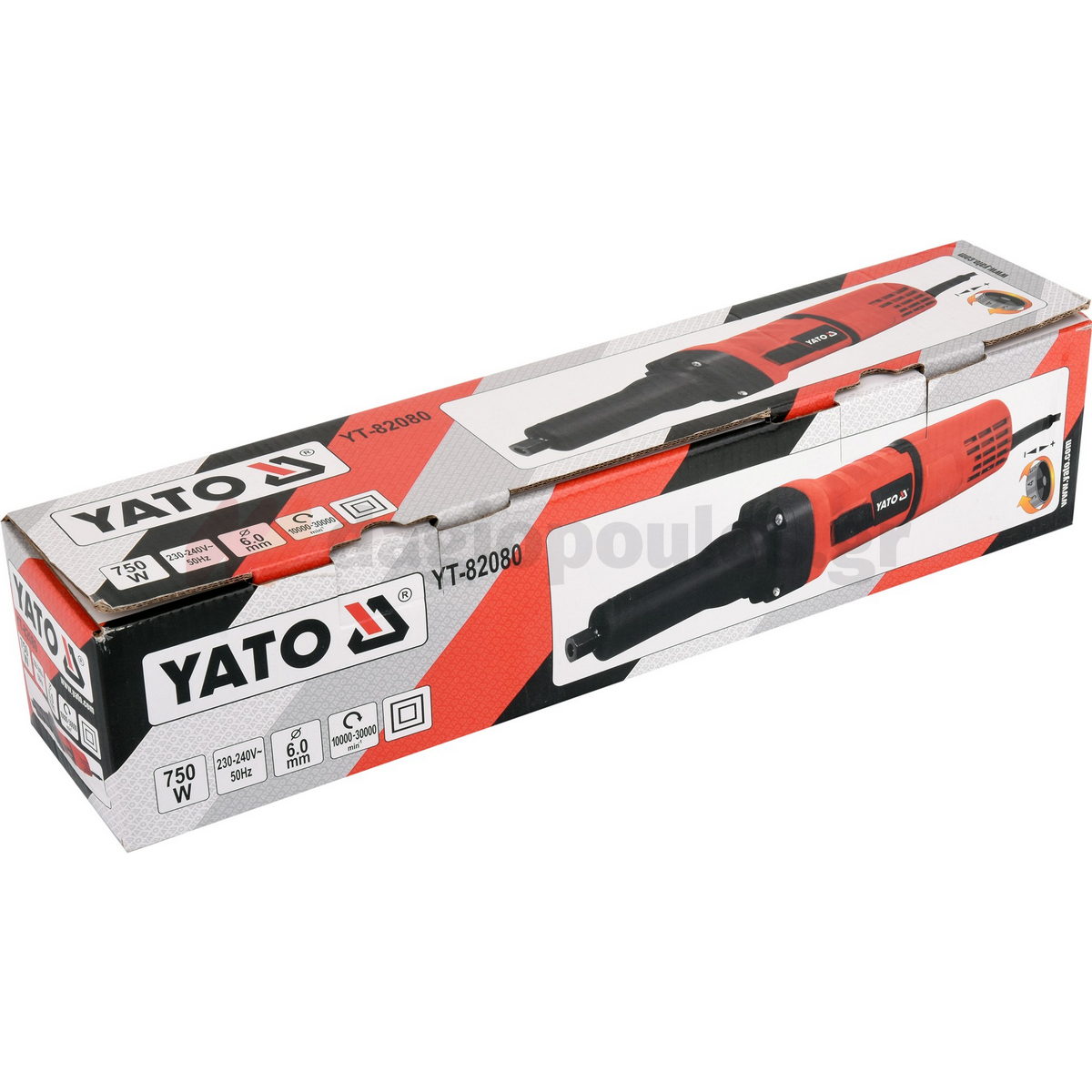 Ευθύς λειαντήρας 750W με υποδοχή 6mm για φρέζες και εξαρτήματα απογρεζώματος μετάλλου