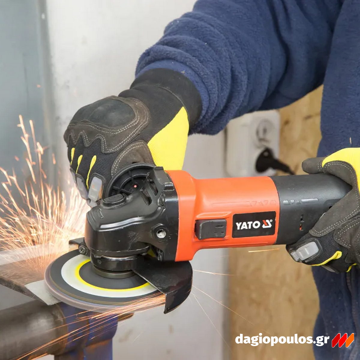 Yato YT-82101 Ηλεκτρικός Γωνιακός Τροχός 125mm 1100Watt ΡΥΘΜΙΖΟΜΕΝΟΣ