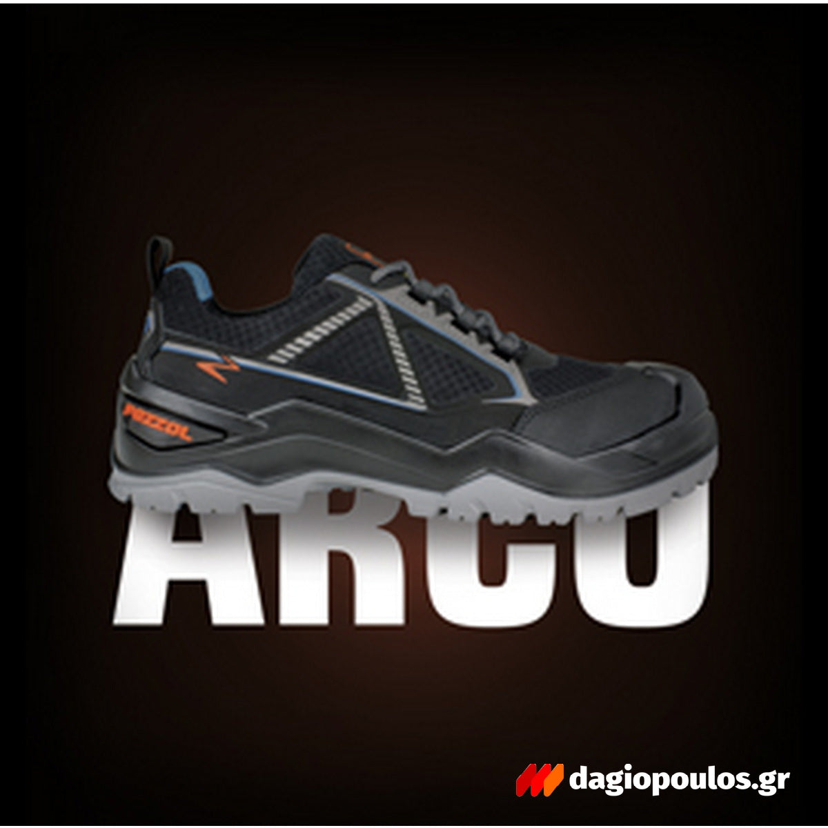 Pezzol Arco S1P SRC ESD Παπούτσια Ασφαλείας Εργαζομένων Χαμηλά Με ΜΗ ΜΕΤΑΛΛΙΚΗ Προστασία Ιταλίας