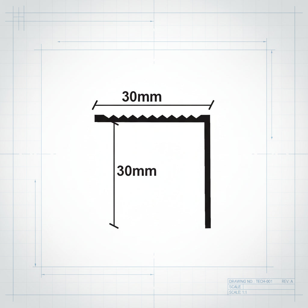 Προφίλ Παρκέ - Laminate Γωνιά 30mm x 30mm 2.75mtr ΧΡΥΣΟ