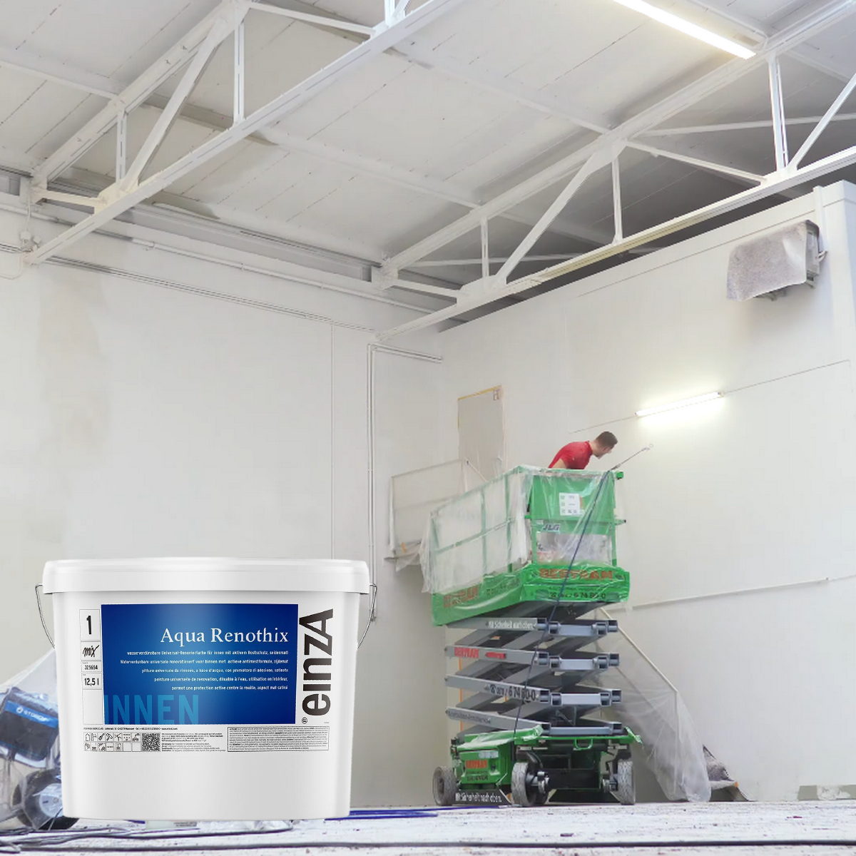 einzA Aqua Renothix Χρώμα Προστασίας Σύμμεικτων Εσωτερικών Επιφανειών Τοιχοποίιας - Μετάλλων ΛΕΥΚΟ
