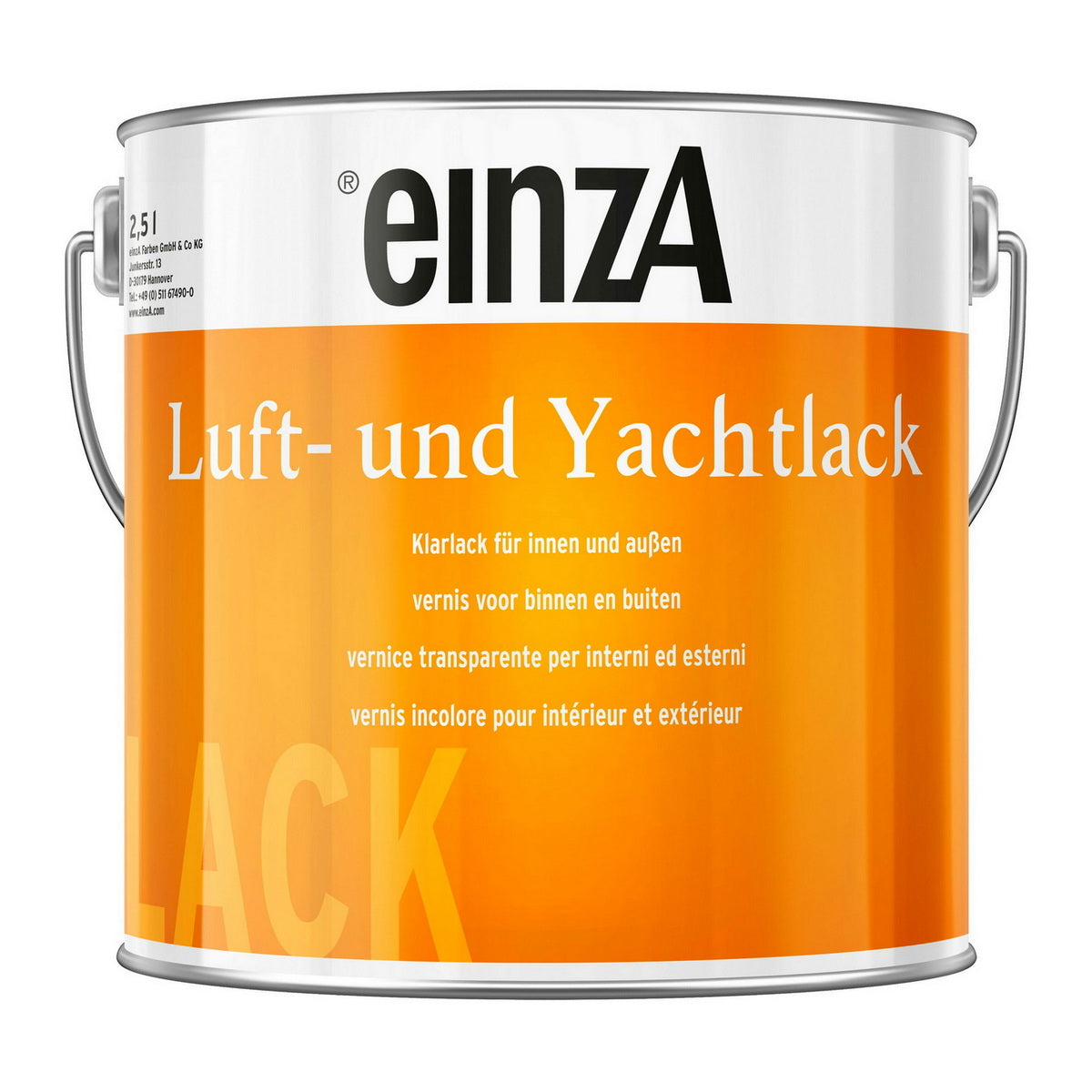 einzA Luft und Yachtlack Anti UV Βερνίκι Ξύλου Θαλάσσης Marine Διαφανές Γυαλιστερό