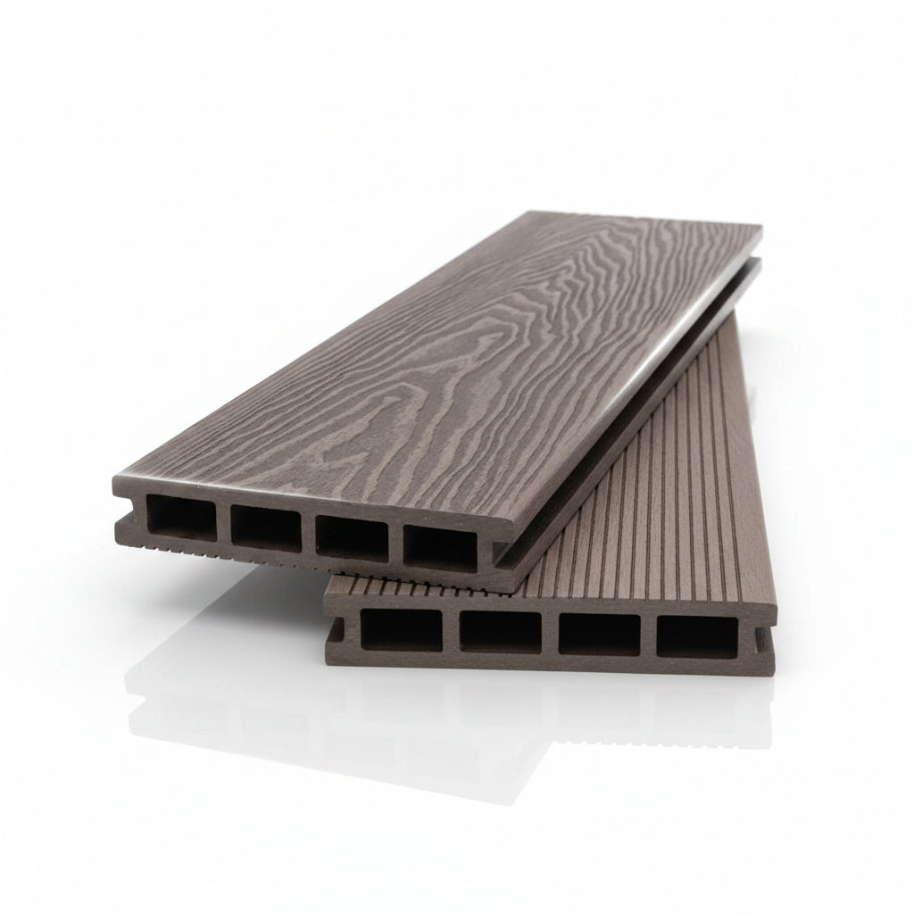 WPC Συνθετικό Δάπεδο DECK 80110 Dark Brown 25x146x3600mm Νέας Γενιάς