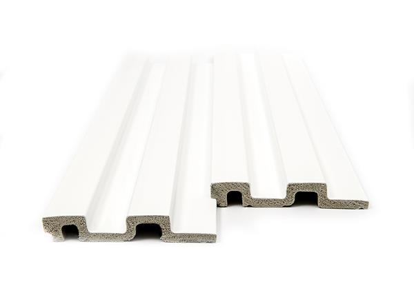 3D PS Wall Panel Residence 01 White Με Πηχάκια 122x21mm 2.9mtr