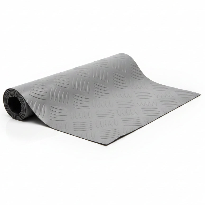 Πλαστικό Δάπεδο Λαμαρίνα 1mm Dark Grey 2mtr
