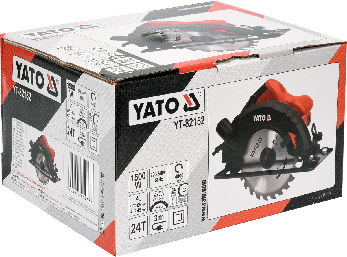 Yato YT-82152 Επαγγελματικό Ηλεκτρικό Δισκοπρίονο 185mm 1500W
