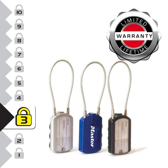 Master Lock 4684EURD Λουκέτο Συνδυασμού Αποσκευών 40mm Με Ταμπελάκι