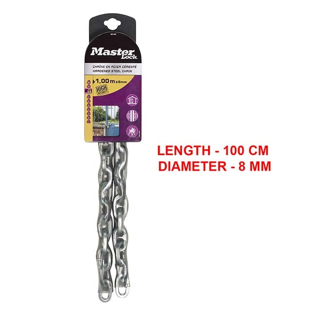 Master Lock 8016EURD Αλυσίδα Ατσάλινη Με Επένδυση Βινυλίου 8mm x 100cm