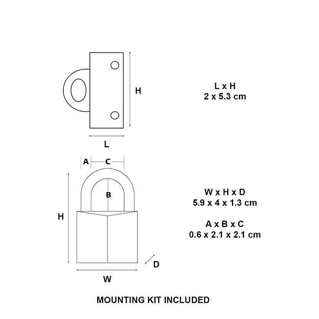 Master Lock Σετ 2 τεμάχια γωνιακής θηλιάς