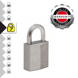 Master Lock 1145PEURD Λουκέτο Ορειχάλκινο Επινικελωμένο Βαρέως Τύπου Με Εξάγωνο Λαιμό 4 Κλειδιά Υπερασφαλείας 40mm