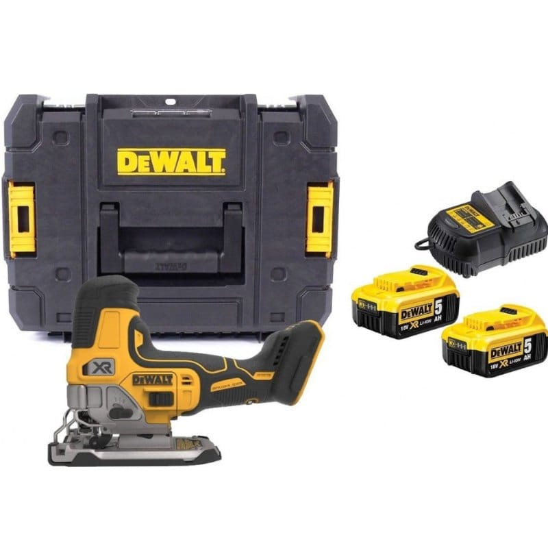 DeWalt DCS335P2-QW Brushless Σέγα Μπαταρίας XR 18V Li-Ion Με 2 Μπαταρίες 5.0Ah - Βαλίτσα T-Stak