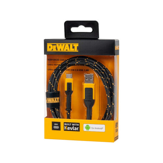 DeWalt 1311348DWG Ενισχυμένο Καλώδιο USB-A σε Type-C 1.8mtr