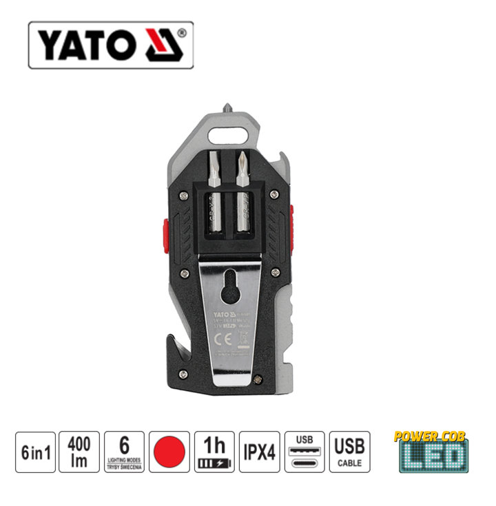 Yato YT-085609 Φακός Πολυεργαλείο 6 Σε 1 400Lm