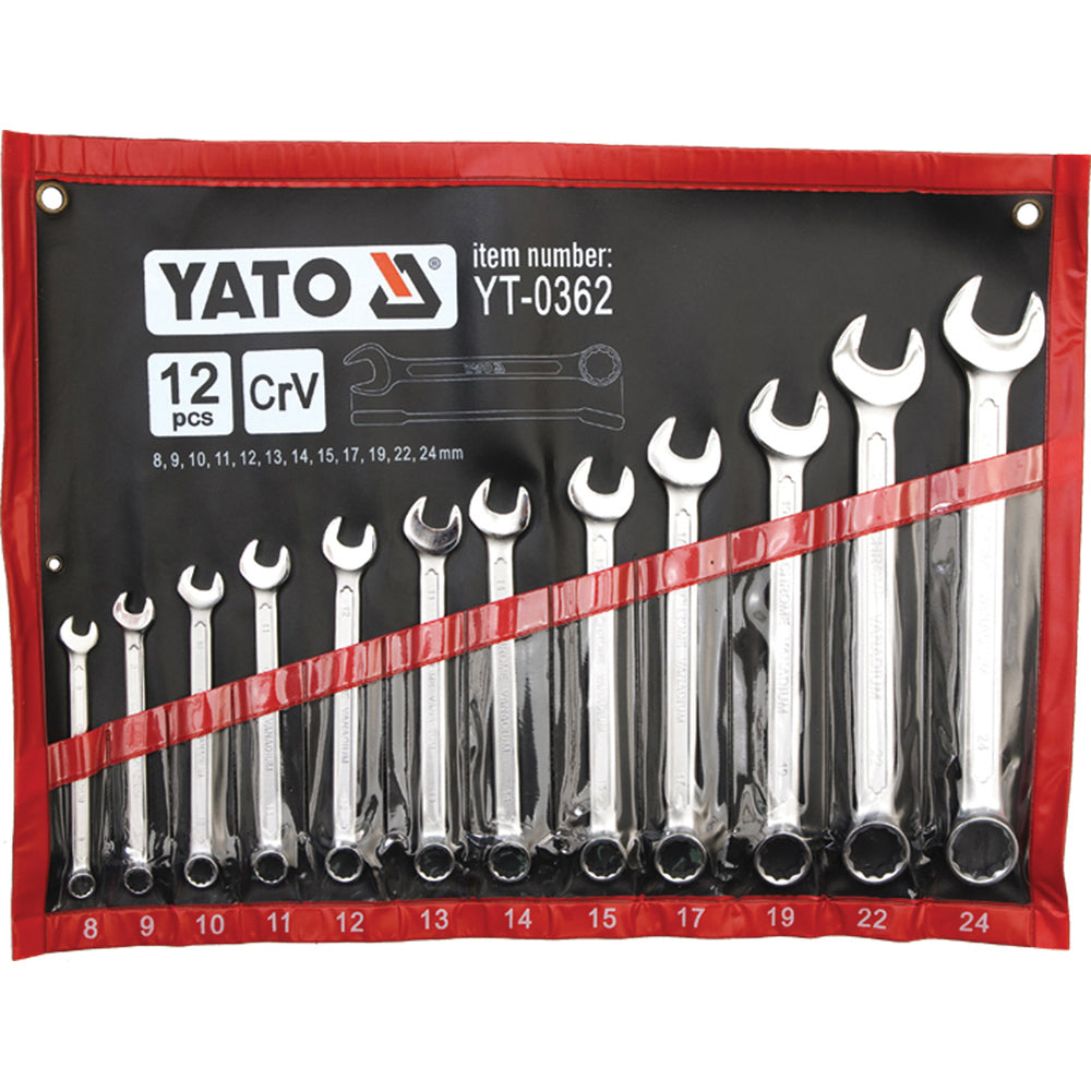 Yato YT-0362 Συλλογή Επαγγελματικά Κλειδιά Γερμανοπολύγωνα Cr-V Σετ 12 Τεμ