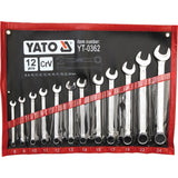 Yato YT-0362 Συλλογή Επαγγελματικά Κλειδιά Γερμανοπολύγωνα Cr-V Σετ 12 Τεμ