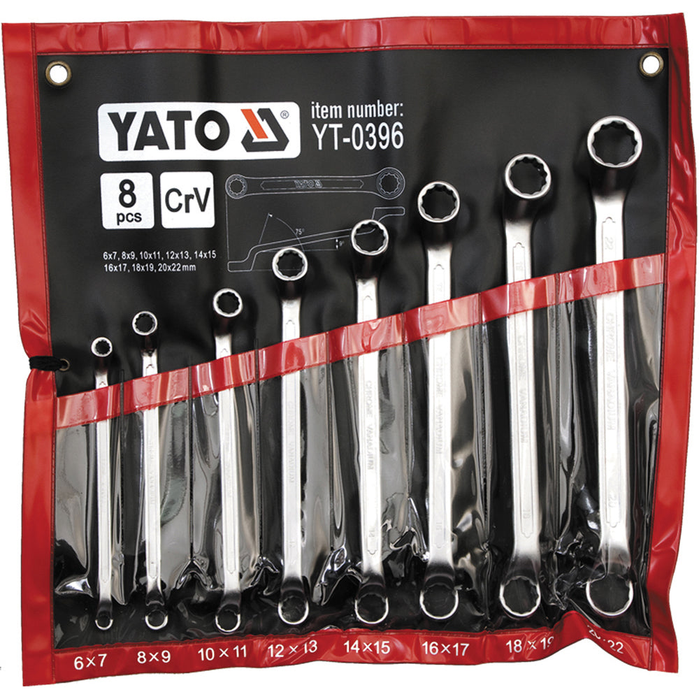 Yato YT-0396 Συλλογή Επαγγελματικά Κλειδιά Πολύγωνα Cr-V Σετ 8 Τεμ