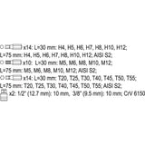 Yato YT-0400 Συλλογή Μύτες Hex Torx Spline Σε Κασετίνα Σετ 40 Τεμ