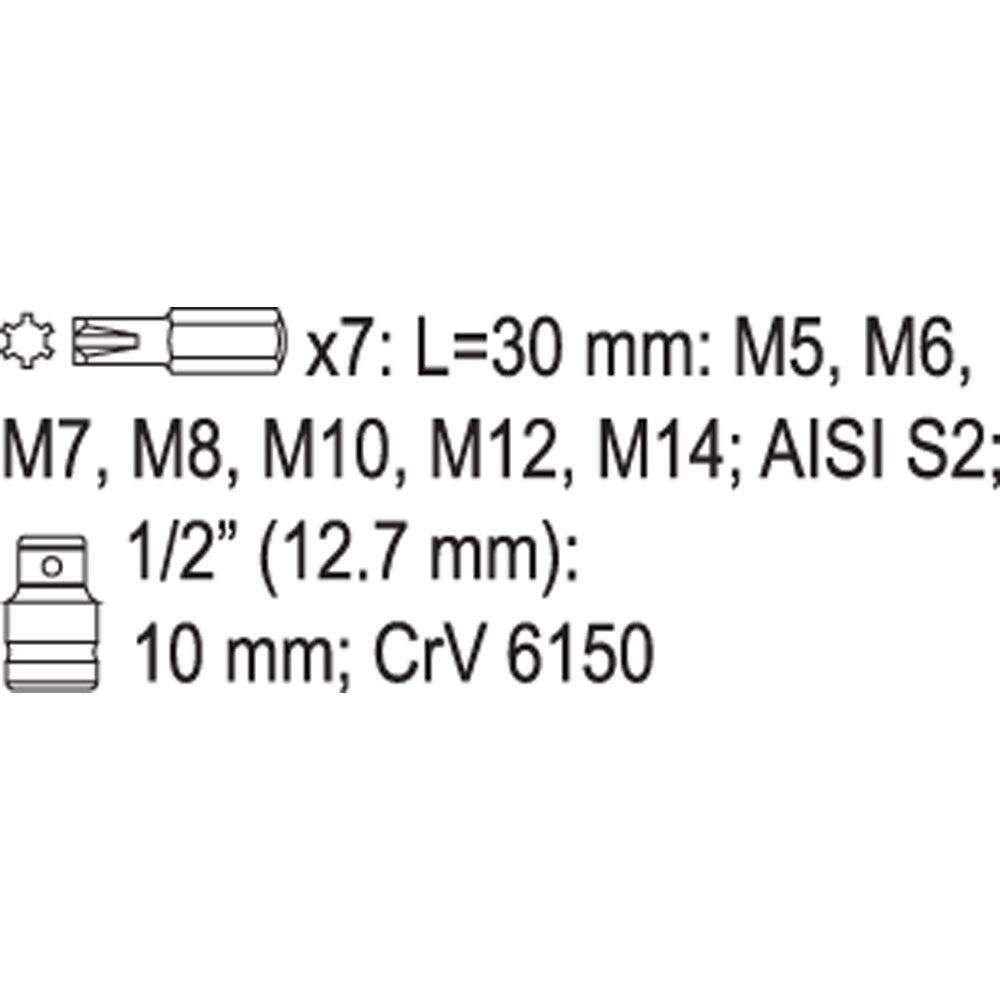 Yato YT-0418 Συλλογή Μύτες Ribe Σετ 8 Τεμ