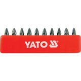 Yato YT-0470 Επαγγελματικές Μύτες Pozidrive Set 10 Τεμαχίων Pz.1