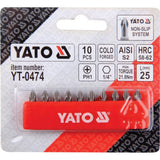 Yato YT-0474 Συλλογή Μύτες Philips Ph.1 x 25mm Σετ 10 Τεμ
