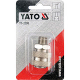Yato YT-2390 Ταχυσύνδεσμοι Αέρος Θηλυκοί Με Βιδωτά Αρσενικά 1/4"