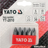 Yato YT-2810 Συλλογές Μύτες Χτυπητών Κατσαβιδιών (Σφυροκατσάβιδων) Ph.2 x 36mm Σετ 5 Τεμ