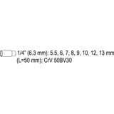 Yato YT-14431 Συλλογή Επαγγελματικά Kαρυδάκια 14" Σετ 8 Τεμ Μακρυά