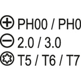 Yato YT-25863 Κατσαβίδια Ηλεκτρονικών ΣΕΤ 7ΤΜΧ.