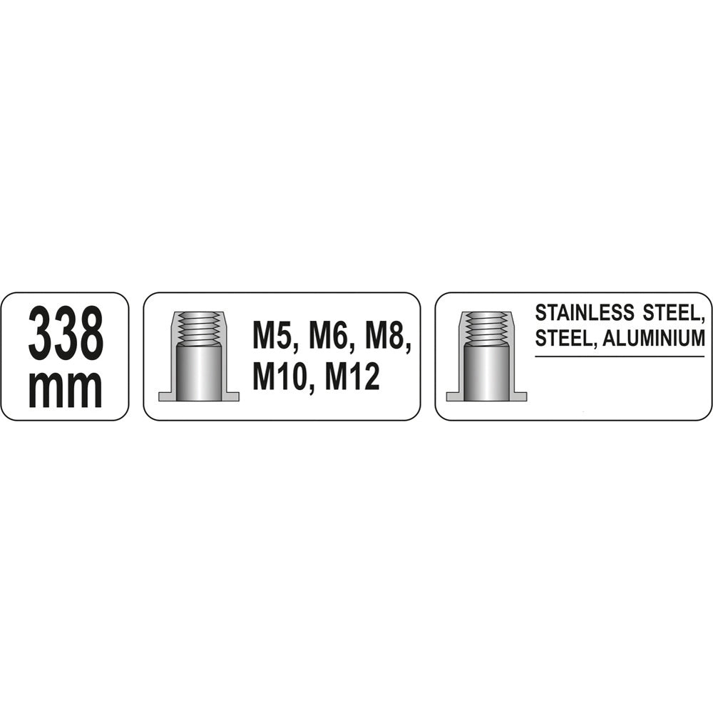 Yato YT-36119 Επαγγελματικός Πριτσιναδόρος Χειρός Σπειρωμάτων 338mm