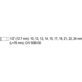 Yato YT-38861 Συλλογή Καρυδάκια Μακριά 1/2" Σετ 10 Τεμ