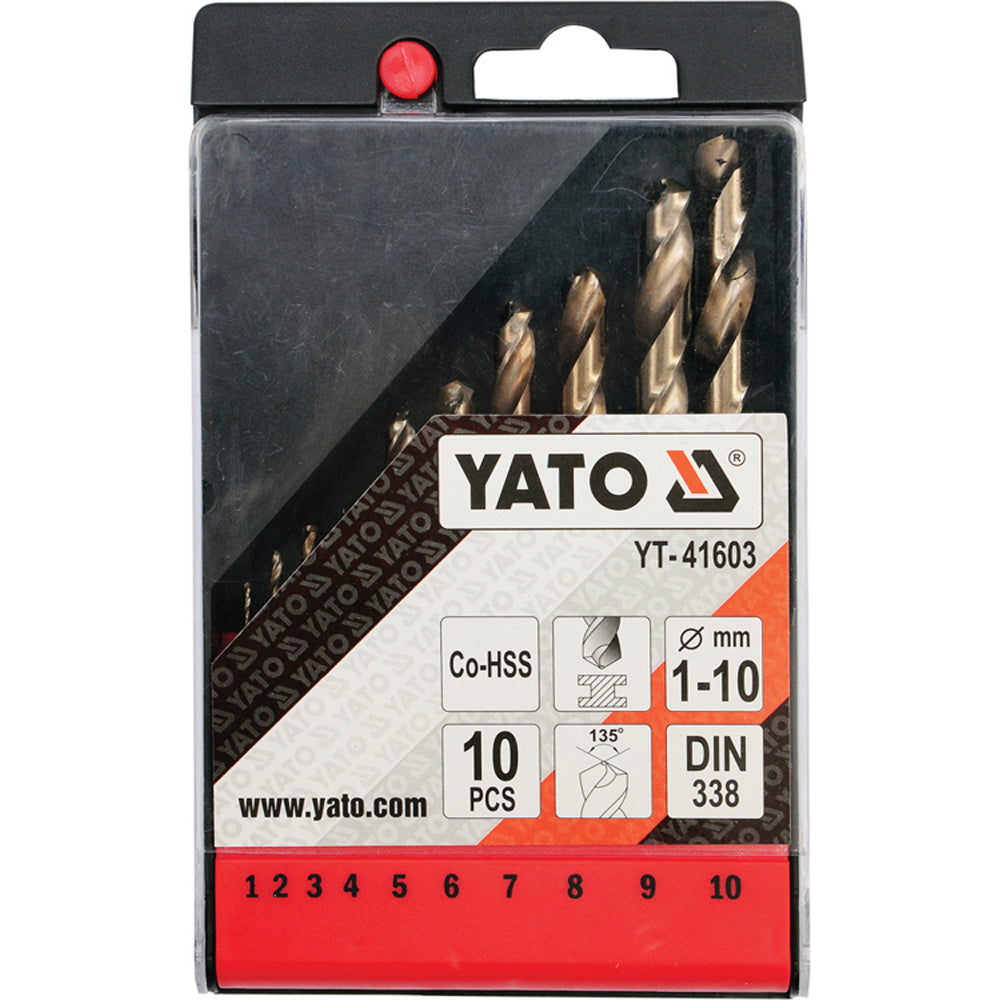 Yato YT-41603 Συλλογή Τρυπάνια Co-HSS Κοβάλτιου Σετ 10 Τεμ