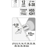 Yato YT-44740 Τρυπάνι Κωνικό (Φρέζα) Με Διαβάθμιση 6.0mm-38.0mm