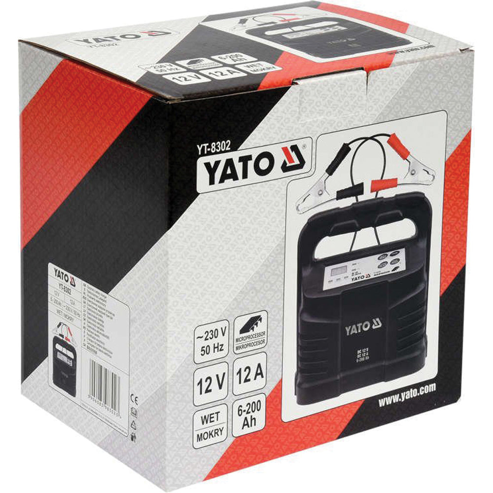 Yato YT-8302 Επαγγελματικός Φορτιστής - Συντηρητής Μπαταρίας Αυτοκινήτου 6-12V 12A 200Αh