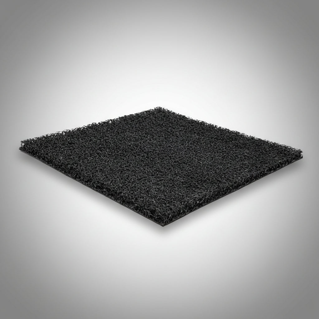 Πλαστικό Δάπεδο Spaghetti 15mm 1.22m ΜΑΥΡΟ