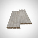 3D Wall Panel MDF Wave Standard 804070 Chicago Concrete Με Πηχάκια 2750mm x 119mm x 16mm