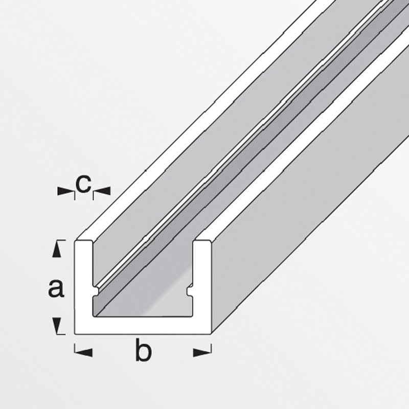 Προφίλ U από Ανοδειωμένο Αλουμίνιο 10x19.5x1.5mm 1mtr