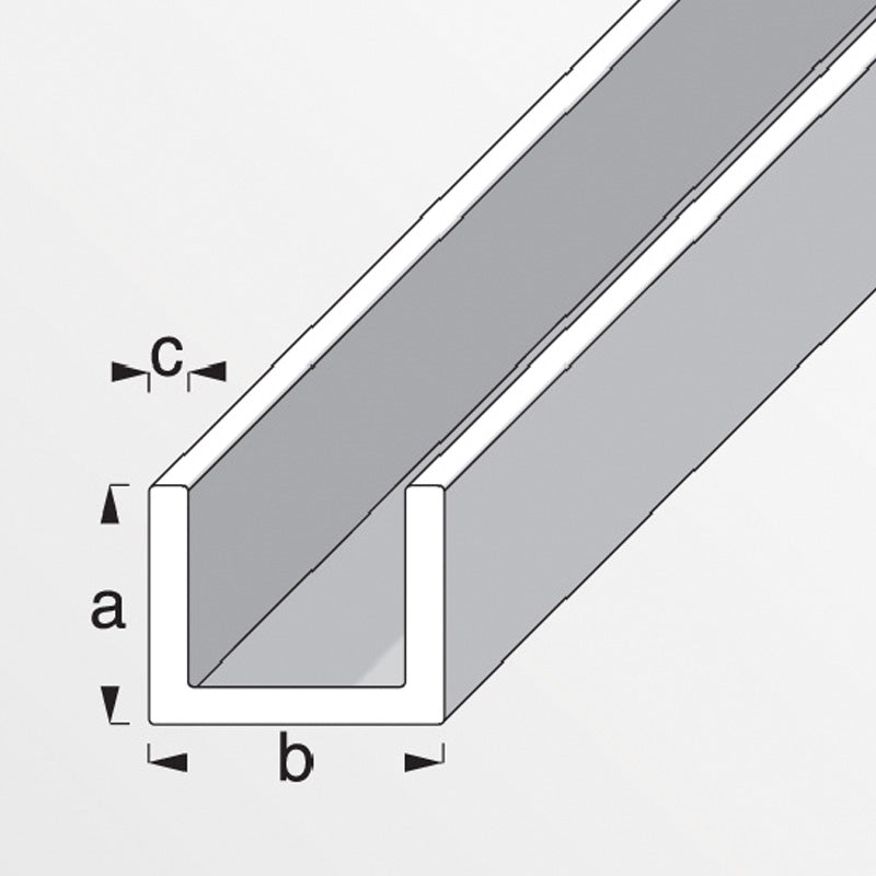 Προφίλ U Πλαστικό PVC Λευκό 10x18x1mm 2mtr