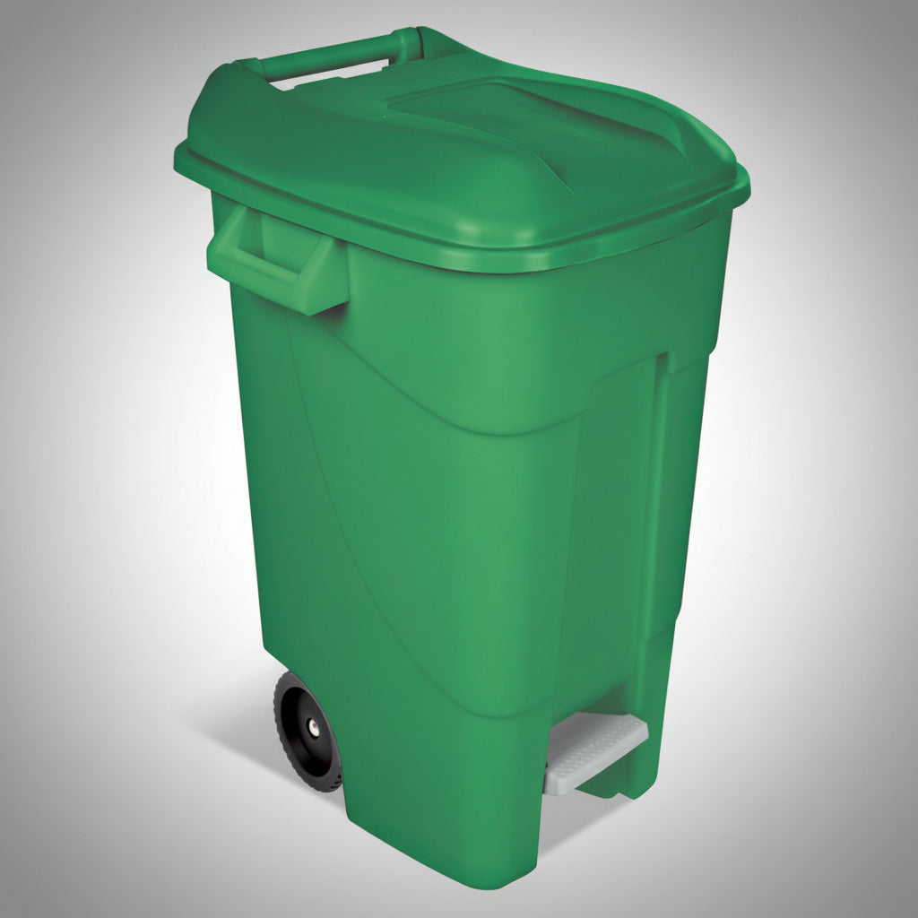 TAYG ECO 426001 Κάδος Απορριμμάτων Με Πεντάλ & Ρόδες 120Ltr ΠΡΑΣΙΝΟΣ