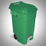 TAYG ECO 426001 Κάδος Απορριμμάτων Με Πεντάλ & Ρόδες 120Ltr ΠΡΑΣΙΝΟΣ